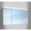 Neu 👏 SCHNEIDER ELECTRIC Schneider O- Line LED Spiegelschrank 015 130/3/GT/LED, 3 Türen, Beleuchtung Oben, Ausführung: CH-Norm/Korpus Weiss – 165.132.01.02 ⌛ 8