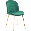 Besorgen 😀 SCHNEIDER ELECTRIC Stuhl Velvet – Samtbezug Grün Esszimmerstuhl Besucherstuhl Metall Max. 120kg 🔔 7