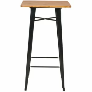 Großhandel 😉 SCHNEIDER ELECTRIC Bartisch Bistrotisch Esstisch Stehtisch Manchester Aluminium Pinienholz Schwarz 🔔 8