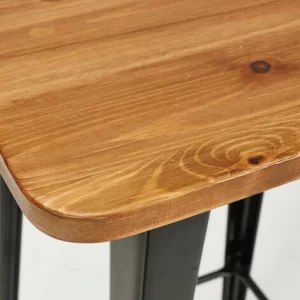 Großhandel 😉 SCHNEIDER ELECTRIC Bartisch Bistrotisch Esstisch Stehtisch Manchester Aluminium Pinienholz Schwarz 🔔 10