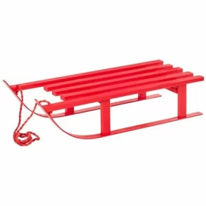 Billig 👍 SCHNEIDER ELECTRIC Deko-Objekt Schlitten Weihnachtsdeko Holz Rot Schaufensterdeko L74 X B31 X H16cm ✨ 12