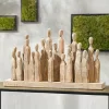 Auslauf ⌛ SCHNEIDER ELECTRIC Deko-Objekt Tischdeko Wohnzimmerdekoration Crowd Mangoholz Handarbeit 61 X 35 Cm 💯 5