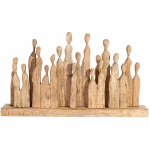 Auslauf ⌛ SCHNEIDER ELECTRIC Deko-Objekt Tischdeko Wohnzimmerdekoration Crowd Mangoholz Handarbeit 61 X 35 Cm 💯 8