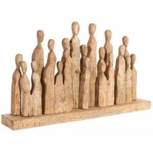 Auslauf ⌛ SCHNEIDER ELECTRIC Deko-Objekt Tischdeko Wohnzimmerdekoration Crowd Mangoholz Handarbeit 61 X 35 Cm 💯 10
