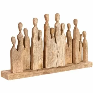 Auslauf ⌛ SCHNEIDER ELECTRIC Deko-Objekt Tischdeko Wohnzimmerdekoration Crowd Mangoholz Handarbeit 61 X 35 Cm 💯 12