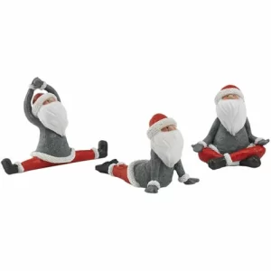 Schlussverkauf 😀 SCHNEIDER ELECTRIC Deko Weihnachtsmannfiguren Set 3tlg Yoga-Santa Yoga-Position Weihnachtsdekoration ✨ 6