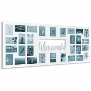 Auslauf 😀 SCHNEIDER ELECTRIC Bilderrahmen Multirahmen Moments Für 30 Fotos MDF Weiß Ca. B140 X H60 Cm 👏 9