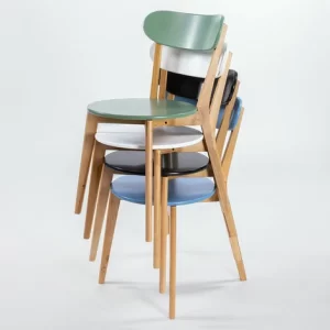 Auslauf 🧨 SCHNEIDER ELECTRIC Holzstuhl Finn Küchenstuhl Wohnzimmerstuhl Konferenzstuhl Grün B44 X T54 X H80 Cm 😍 10