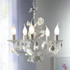 Neu 👏 SCHNEIDER ELECTRIC Kronleuchter Rose Weiß Deckenleuchte Deckenlampe Hängeleuchte Leuchte Lampe 💯 17