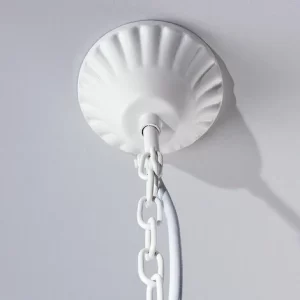 Neu 👏 SCHNEIDER ELECTRIC Kronleuchter Rose Weiß Deckenleuchte Deckenlampe Hängeleuchte Leuchte Lampe 💯 6