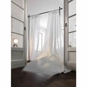 Auslauf 🎁 SCHNEIDER ELECTRIC Vorhang-Set 2-tlg. Weiß Gardine Schlaufenschal Schlaufenband B140 X L250 Cm 👍 13