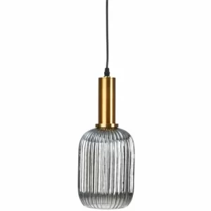 Rabatt 🔥 SCHNEIDER ELECTRIC Hängeleuchte Hängelampe Marilyn – Glaskörper Aus Grau Getöntem Glas Deko-Lampe 💯 9