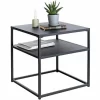 Coupon 🤩 SCHNEIDER ELECTRIC Beistelltisch Lara Couchtisch Tisch Sofatisch Nachttisch Mit Ablage Metall 😍 11