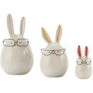 Top 10 ✨ SCHNEIDER ELECTRIC Deko Figuren Set 3-tlg. Hasen Mit Brillen Tischdeko Skulpturen Wohnzimmerdeko ⌛ 7