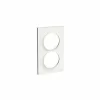 Rabatt ⭐ ODACE STYL, WEISSE PLATTE 2 VERTIKALE Pfosten ABSTAND 57MM SCHNEIDER ELECTRIC 9078 🎉 5